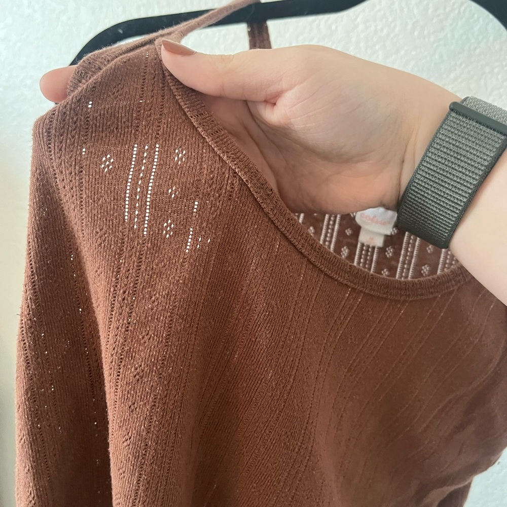 Brown Ribbed Sleep Tank Top - Picture 6 of 6